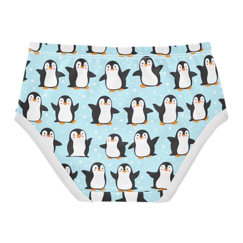 Joisal Fun Toddler Underwear Floral 2t Cotton Panties for Girl Cute Penguins Light Blue Kids Undies Briefs2