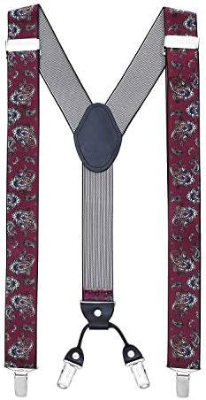 MASADA men's Braces , suspender with strong clips - smoothly adjustable 3.5 cm wide fits for up to 195 cm body height