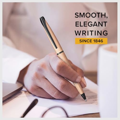 Image of Cross ATX Premium Ballpoint Pen Featuring Brushed Rose Gold Finish with Black Ink - Medium Point, Luxury Gift Box