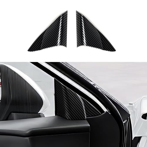 Image of 2PCS Interior Front Window A Pillar Post Cover Trim Carbon Color ABS Decal Sticker fits for Toyota Camry 2018 2019 2020 2021 2022 2023 2024 2025 2026 Accessories