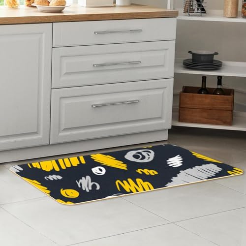 2 alfombrillas de cocina abstractas y lavables para un pasillo moderno 7