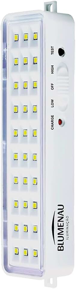 Lum. Emergência 30 LEDs 1W 50/100lm 100-240V