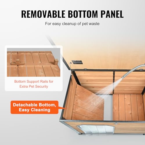 Vevor Outdoor Dog House Waterproof Insulated Dog House with Elevated Floor Antibite Wood Dog House Outdoor Iron Frame Open Roof for Medium to Large Dogs  Cucciolini Doodles Vevor outdoor dog house waterproof insulated dog house with elevated floor anti bite wood dog house outdoor iron frame open roof for medium to large dogs   cucciolini doodles