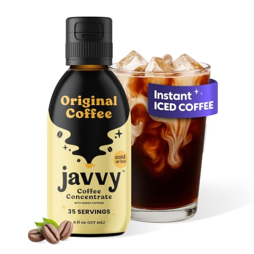 Javvy Cold Brew Coffee Concentrate Instant Coffee, Smooth Arabica Iced Coffee & Espresso...