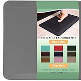 HEALEG 1' Extra Thick Anti Fatigue Floor Mat 30' L x 20' W,Kitchen Mat, Standing Desk Mat,140D Advanced PU Foam Ergonomic Comfort at Home, Office, Garage, Sink (Charcoal)