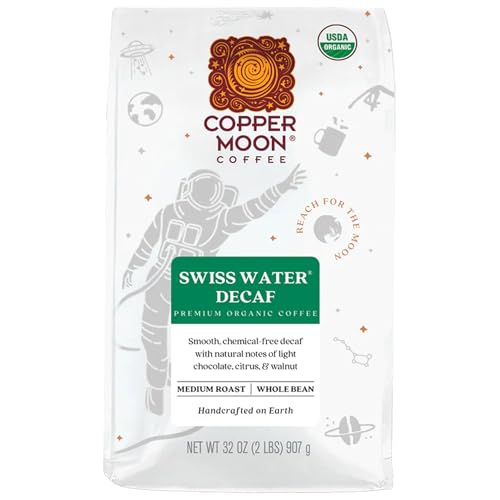 Copper Moon Whole Bean Coffee, Medium Roast, Swiss Water Organic