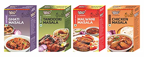 Pallavi’s Spices Ghati Masala, Tandoori Masala, Malwani Masala and Chicken Masala, 200 grams (Combo of 4)
