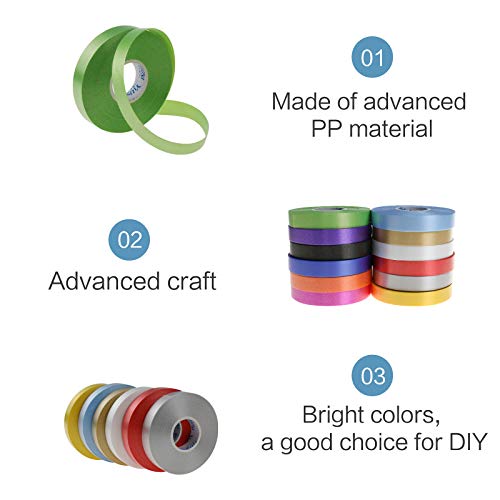 12 Colors Ribbons Ballon Double Face Curling Roll, 30 Yard Trim Embellishments Ribbon For Gift Wrapping Crafts Wedding Birthday Diy Bow Hair Accessories #TOP3
