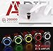 APIELE 16mm Latching Push Button Switch 12V DC On Off Black Shell with LED Angel Eye Head for 0.63