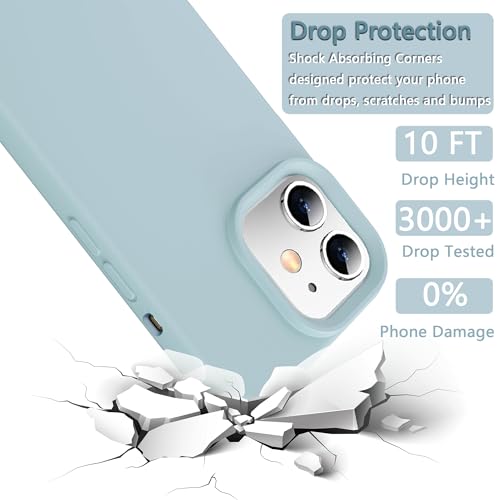 Image of iPhone 12 /12 pro Case Silicone,Soft Microfiber Lining(Cloud Blue)