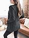 MEROKEETY Women's 2025 Fall Long Sleeve Cable Knit Sweater Open Front Cardigan Button Loose Outerwear, Darkgrey, XX-Large