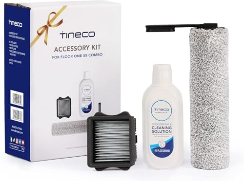 Tineco Kit d'accessoires Combo S5 uniquement compatible avec S5 Combo (1 x brosse Ă rouleaux, 1 filtre HEPA, 1 x solution de nettoyage)