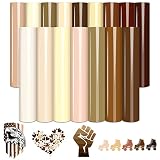 Tintnut HTV Vinyl - 16 Sheets 12 X 10inches Heat Transfer Vinyl Nude Vinyl Bundle Brown HTV Iron On