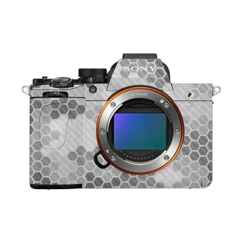 Image of Carbon Fiber Camera Skin Compatible with Sony Alpha A7 Mark V (2025) - Camo Hexadots - Premium 3M Vinyl Protective Wrap Decal Cover - Easy to Apply | Crafted in the USA by MightySkins