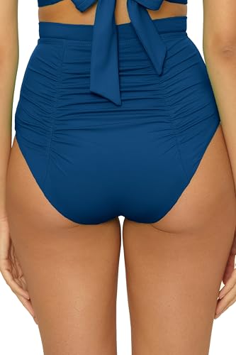 Women's Sun Goddess High Waisted Bikini Bottom, Tummy Control, Full Coverage, Swimwear Separates2