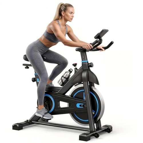 NEWBULIG Exercise Bike with APP, Stationary Bikes for Home, Workout Bike for Adults & Seniors, Cycle...