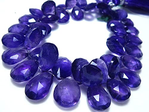 Améthyste facettée en poire LKBEADS fils de 7 pouces pour création de bijoux
