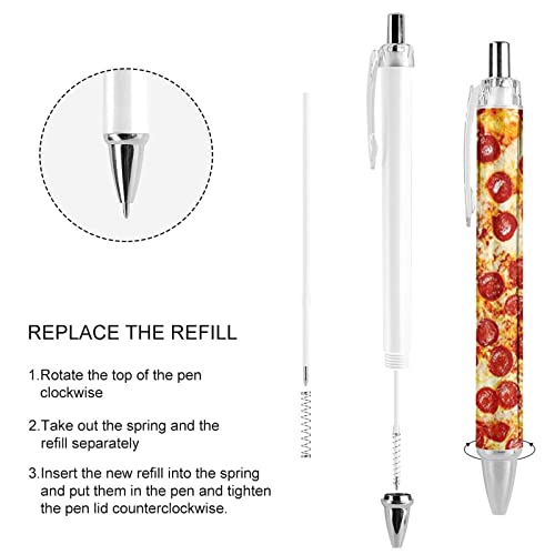 Bolígrafo retráctil con tinta negra Diseño pizza realista miniatura 5