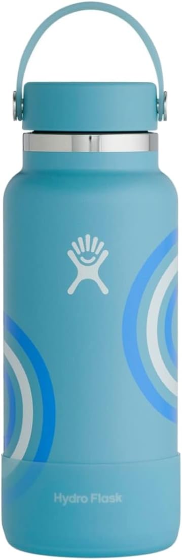 Flex Cap Bottle with Boot - Stainless Steel Reusable Water Bottle - Vacuum Insulated - 32 oz (Teal)