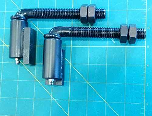 Weldandfabshop J Bolt Gate Hinges Pair Heavy Duty 5/8" Pivot Hinge For Welding #TOP5