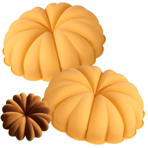 HGSHUO Stampo in Silicone Halloween Stampo per Torta Zucca Silicone Stampo Halloween Stampi per Cottura a Motivi Dolci Sapone Mousse Autunno Stampo da Forno Halloween