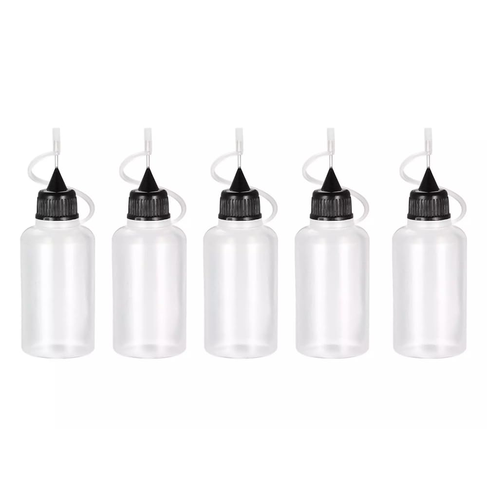 Wizard Vapes Black 5 X Empty Plastic Squeezable Liquid Dropper Filling Bottles E-Juice Quiling Oil Needle Tip Ldpe (, 30Ml)