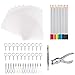 Produktbild Alumuk Schrumpffolien Set 64 Stück Schrumpffolie Schrumpffolienplatten mit 15 Stück schrumpfende Plastikfolie, Schlüsselanhänger, Bunte Schlüsselbänder und Bleistifte Locher Pinzette für DIY Handwerk