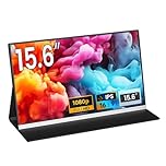 Cevaton Portable Monitor,15.6'' Full HD 1080p USB-C HDMI, Ultra-Slim Travel Second Screen with Eye Care & Speakers, Compatible with Laptop, PC, Mac, Phone, PS5, Xbox