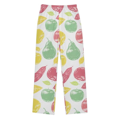 J JOYSAY Pear Leaves Sketch White Pajamas Pants Soft Long Pajama Bottoms Lounge Sleep Pants Size S-XL