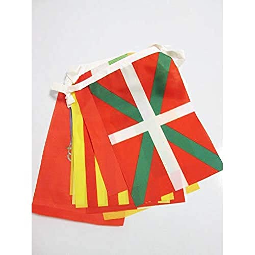 Image of AZ FLAG 17 Autonomous communities of Spain 5 meters BUNTING Flag 17 flags 9'' x 6'' - spanish regions STRING flags 15 x 21 cm