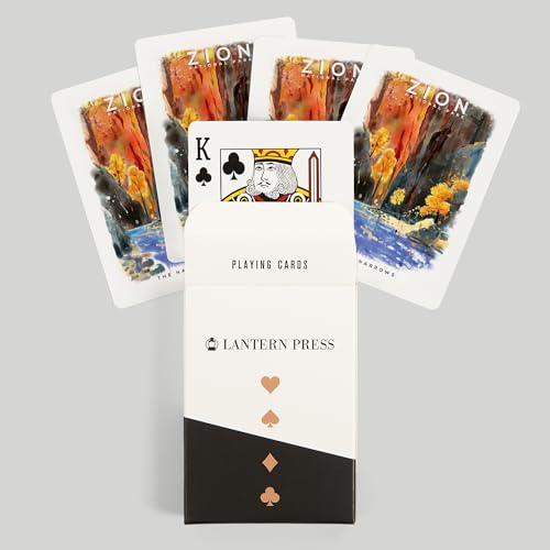 Lantern Press Zion National Park, Naipes Poker 52 miniatura 6