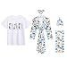 Mommy and Me Robe and Swaddle Set Animal Maternity and Baby Matching Hospital Labor Delivery Swaddling Wrap Blanket T-Shirt with Headband Hat for Mom Dad Girls Boys Outfit Blue Dinosaur Daddy XL
