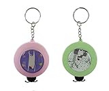 Pack de 2 Cintas de Medir Emartbuy Paquete de 2 Cinta Suave y Retráctil Cuerpo Sastre De Coser Arte Oficina Colegio Paño Dieta Cinta Métrica 60 Pulgadas de 1.5 Metros - Verde y Rosa