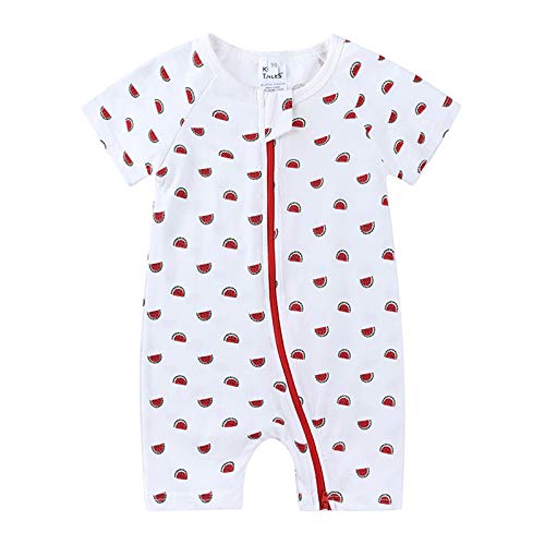 Baby Boy Girl Bodysuit Romper Funny Watermelon Fruit Short Sleeve Infant One-Piece Jumpsuit Romper