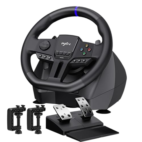 PXN Gaming Steering Wheel - 270/900° V900 GEN2 Sim Racing Wheel with Pedals Paddle Shifter - for Xbox One,Series S|X, PC, PS4, Switch