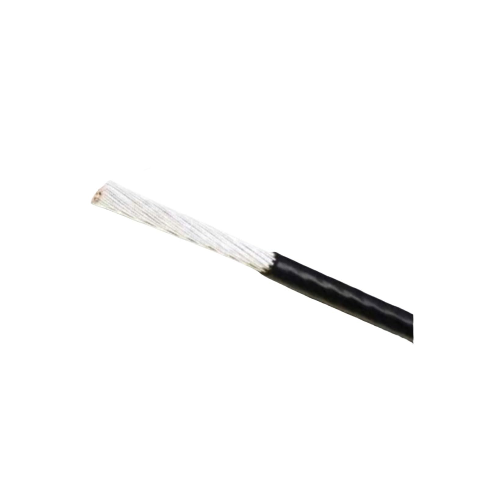 1/2/5/8/10/20/30/50/100m14 15 17 AWG PTFE Cable electrónico Plateado Aislamiento pureza Audio Altavoz Auriculares señal Cable de Cobre(Black 8m,17AWG)