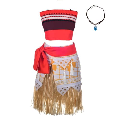Lito Angels Disfraz de Princesa Vestido Top y Falda con Collar para Niña Talla 4 a 5 años (Número de etiqueta 120)