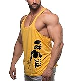 YeeHoo Men's Gym Stringer Tank Tops Y-Back Workout Muscle Tee Sleeveless Fitness Bodybuilding T Shirts