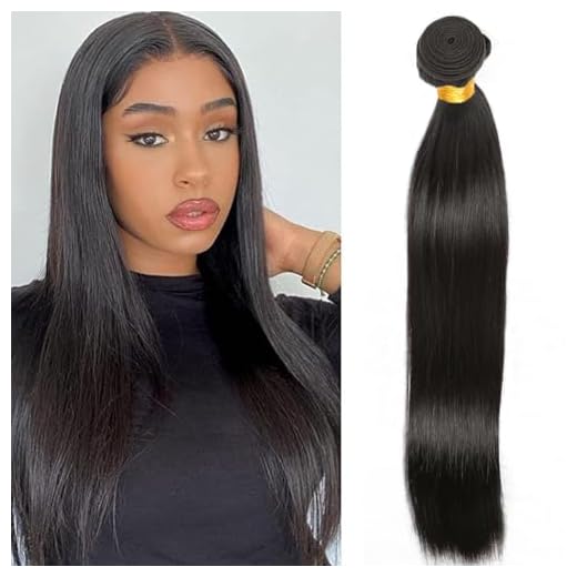Tissage Cheveux Humain Tissage bresilien lisse human hair Tissage Naturel Cheveux Humain straight Hair Bundles for women Couleur Noire Naturelle 1 paquet 100g 14 Pouce