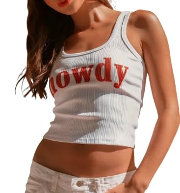 Howdy Baby Tees for Women Western Cowgirl Crop Top Vintage Y2K Cowboy Boots Cami Shirts