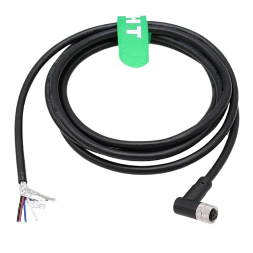 HangTon Cavo di alimentazione dati M8 a 4 pin per sensore attuatore Banner Baumer Turck SICK Omron Automation Control Field Device Switch schermato PVC 5m