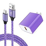 Fast Charger Compatible for LG Stylo 6/5/4 G8 G7 V60 ThinQ, Samsung Galaxy S26 S25 S24 S23 S22 A37 A36 A57 A56 A17 A16 A15 5G A55 A54 A14, Pixel 10, Quick Charge 3.0 Charger Adapter, USB Type C Cable