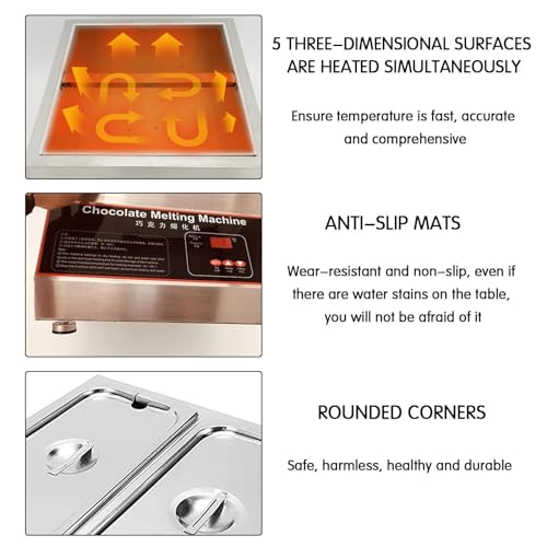 Máquina para derretir chocolate con 4 cilindros y control digital miniatura 6