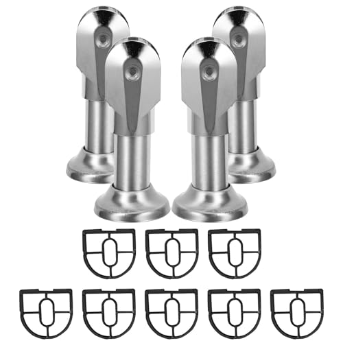 Soporte de acero inoxidable premium para mamparas de baño público ajustable y base muy estable