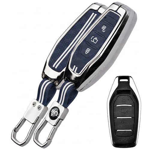 Image of SHOPOFLUX Metal Key Cover Compatible with Mahindra XUV 500 Smart Key | Accessories