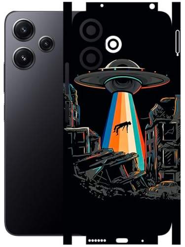 Image of AtOdds - Full Body Back Screen Guard Protector Film - Lamination Wrap Skin Sticker Compatible with Poco M6 PRO (5G) | Scratchproof Matte Finish (Alien Invade)