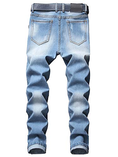Ylingjun Ripped Jeans for Mens Slim Fit Stretch Skinny Jeans2