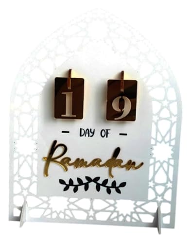 Décoration Ramadan Durable Calendrier de l'Avent Eid Acrylique Ne Se Déforme Pas