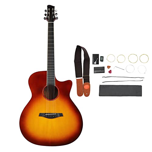 Pack de Démarrage de Guitare Folk pour Débutant, Guitare Acoustique Longue Durée de Vie Belle Texture Entièrement équipée pour les Débutants (Couleur du coucher du soleil) - Les Beatles, Paul McCartney, John Lennon, RIngo Starr, George Harrison Pack de Démarrage de Guitare Folk pour Débutant, Guitare Acoustique Longue Durée de Vie Belle Texture Entièrement équipée pour les Débutants (Couleur du coucher du soleil) – Image 6