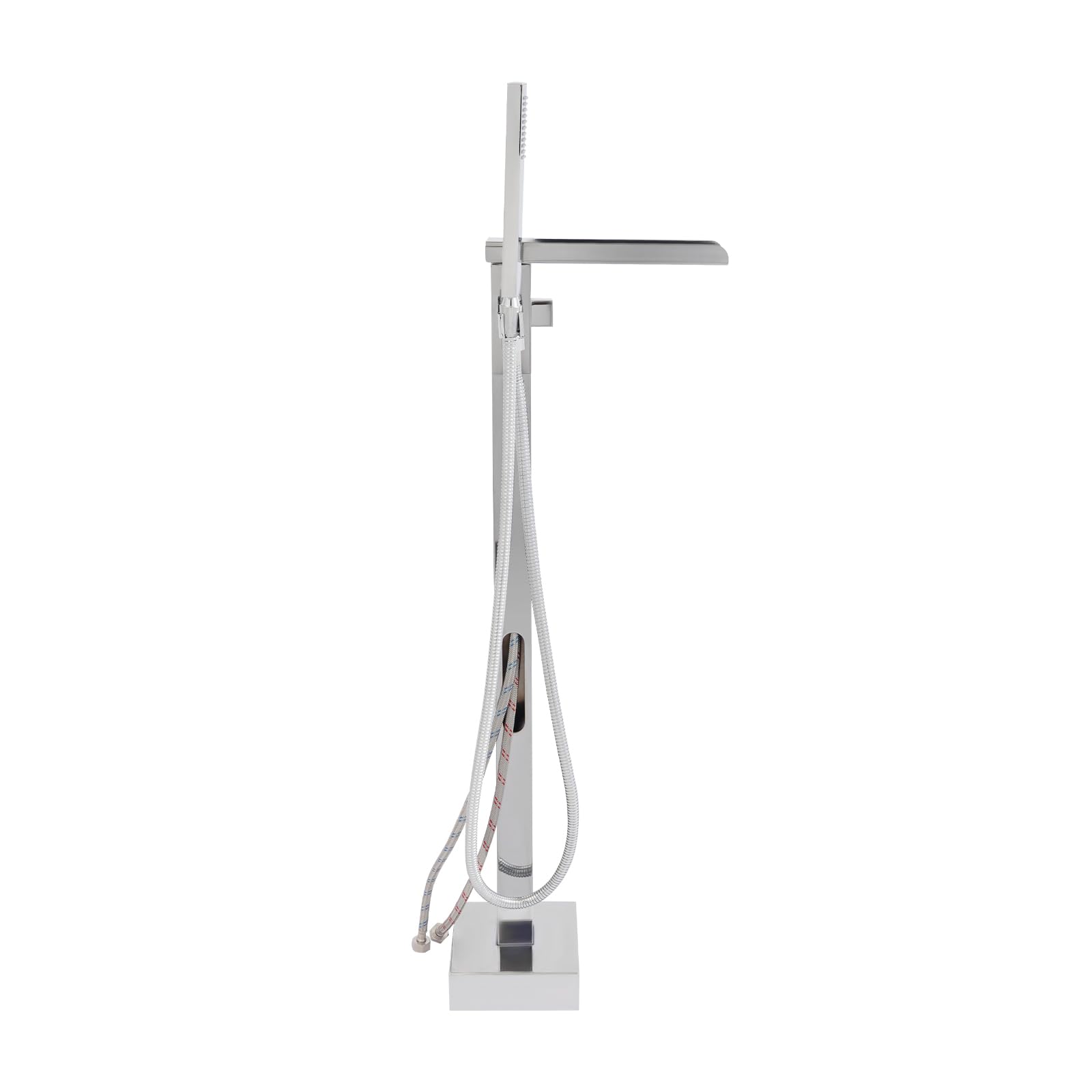 Rubinetto autoportante per vasca da bagno con doccetta, montaggio a pavimento, altezza 88 cm
